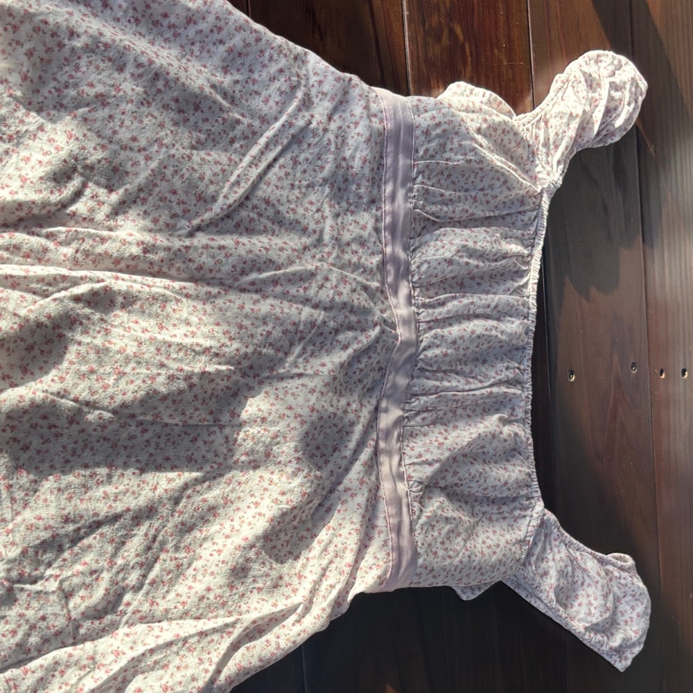 Hollister Pink Floral Smocked Top